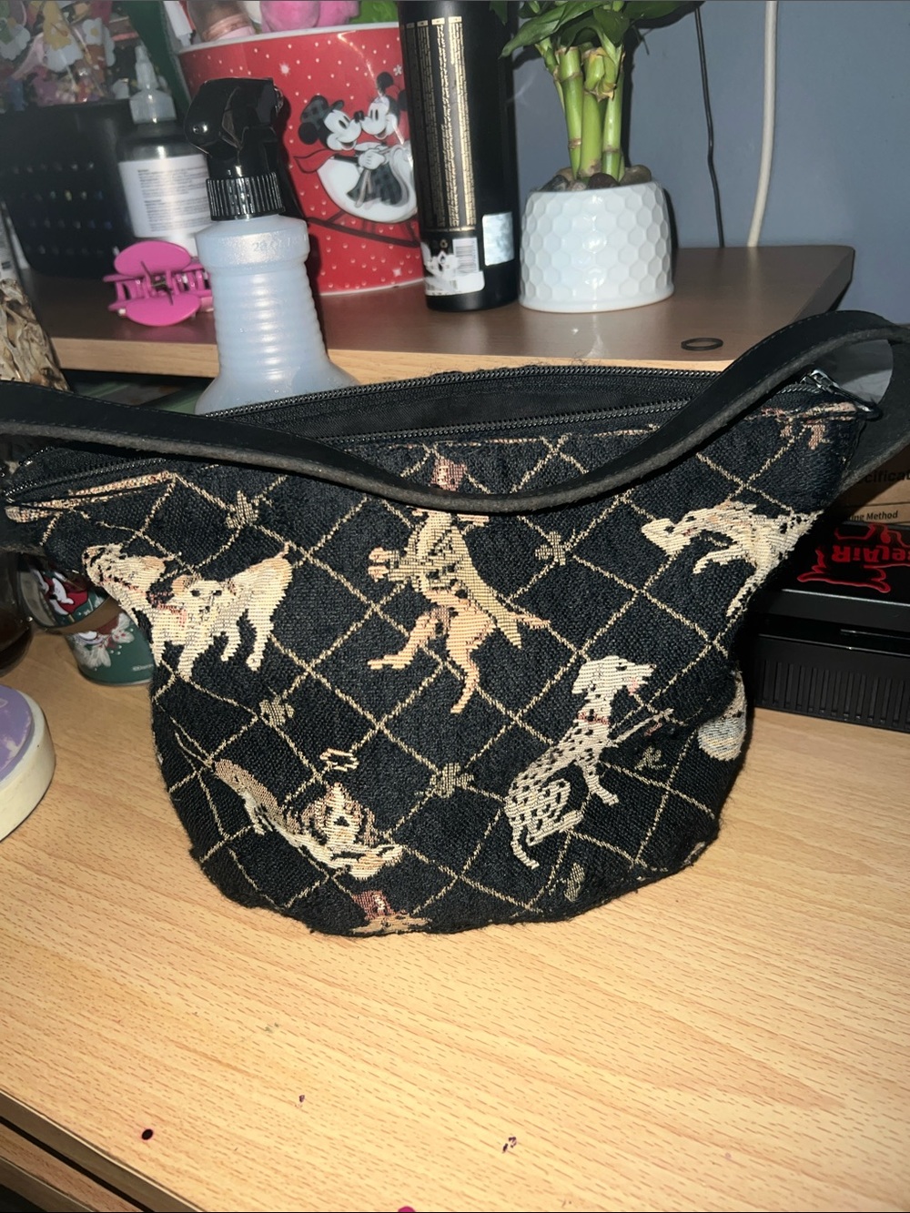 Textured dark blue Patterned Mini Shoulder Bag